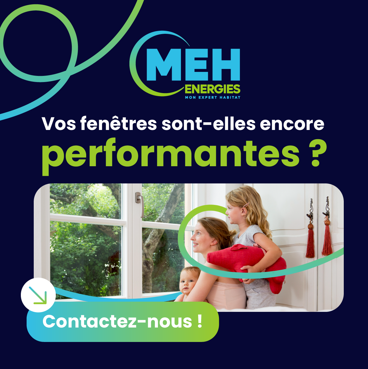 Fenêtres performantes limitant les pertes de chaleur dans une maison familiale