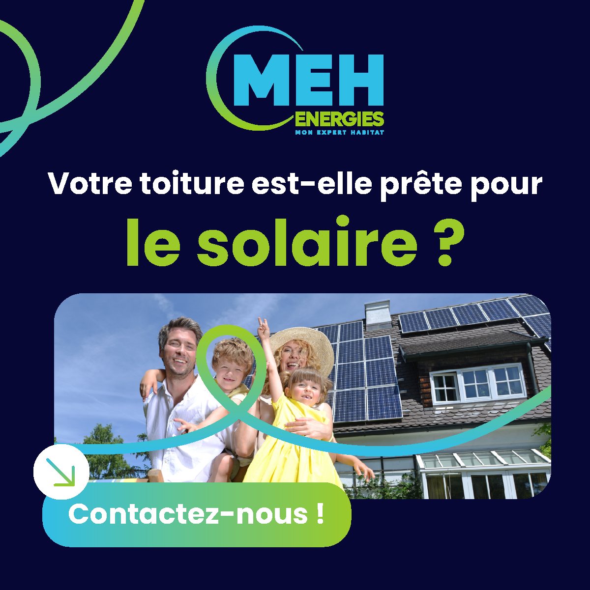 Installation de panneaux solaires sur toiture de maison familiale – étude de rentabilité photovoltaïque avec MEH ÉNERGIES