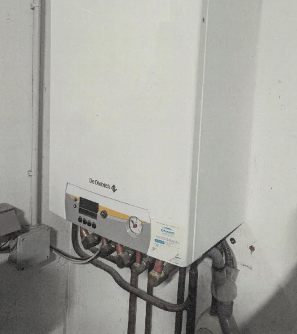 Ancienne chaudière avant remplacement par une pompe à chaleur