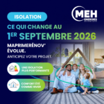 Isolation et évolution de MaPrimeRénov en 2026 avec MEH ÉNERGIES