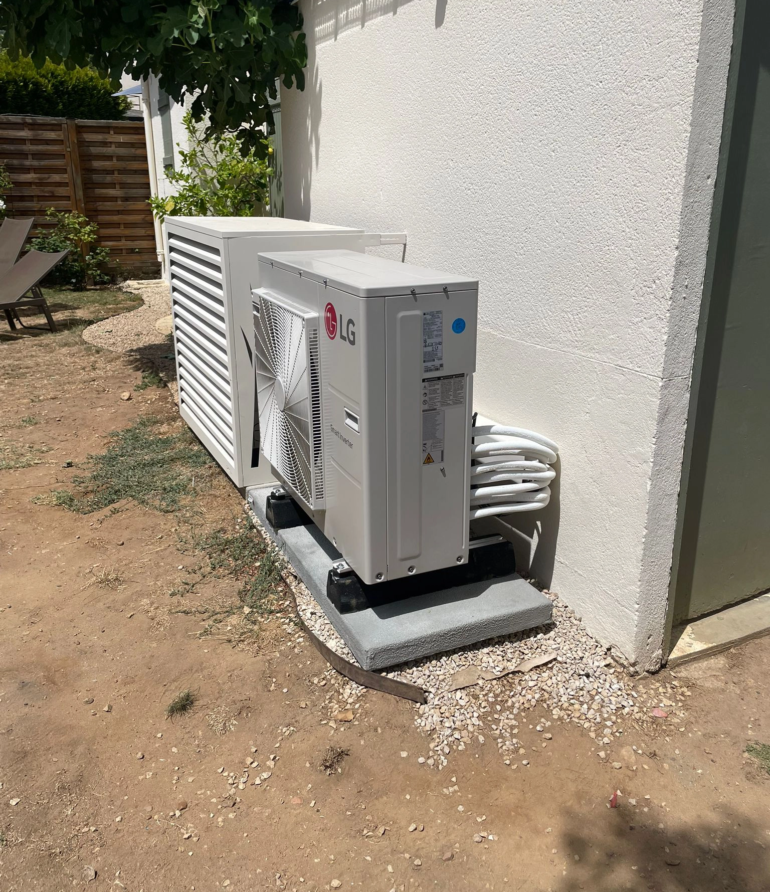 Unité extérieure climatisation quadri-split LG installée à Nevers
